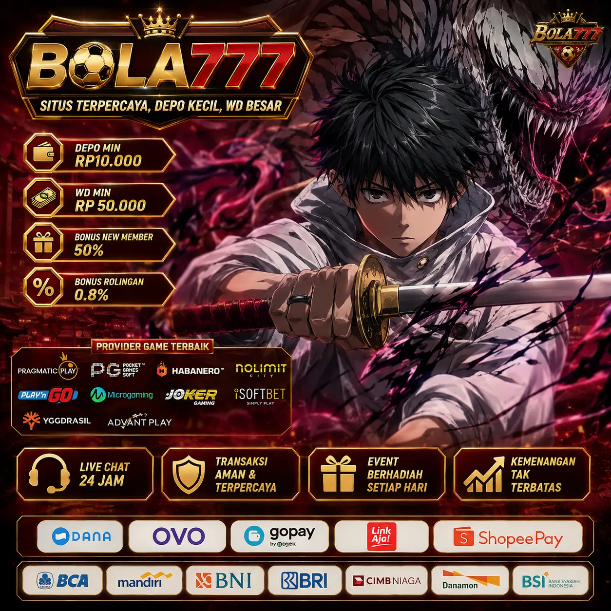 BOLA77 Banner